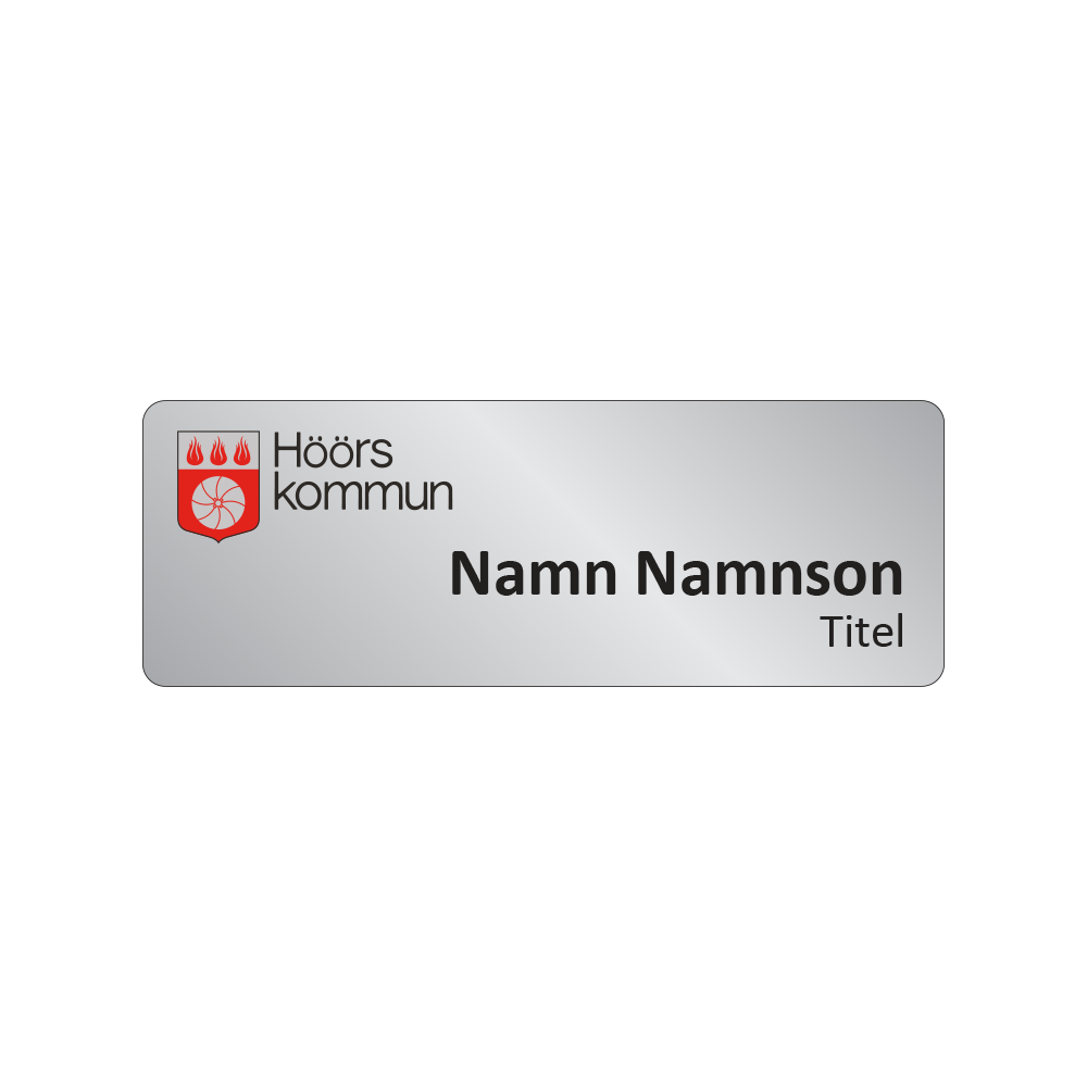 Namnbricka Silver Aluminium